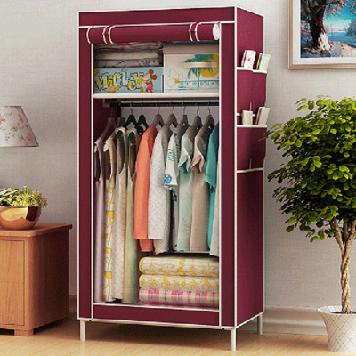 创瑞佳简易衣柜布衣柜单人小衣柜宿舍衣橱防尘封闭试简约现代特价