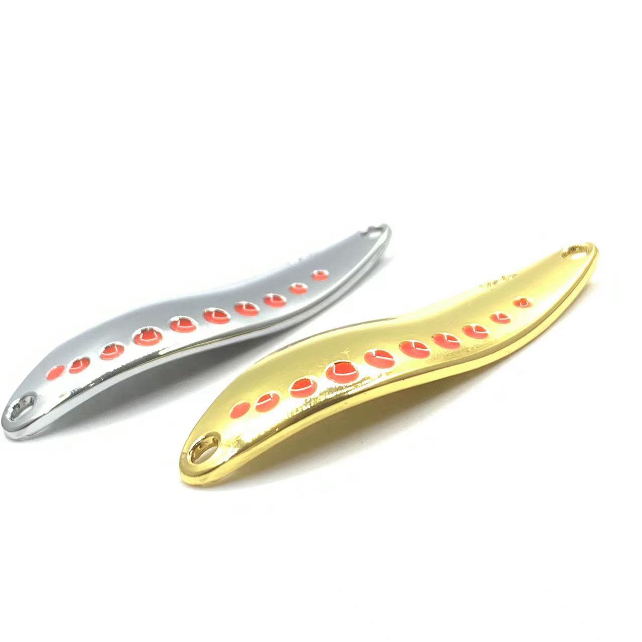 路亚饵红点水蛭亮片远投铁板鲈鱼鳜鱼仿生金属假饵裸片厂家