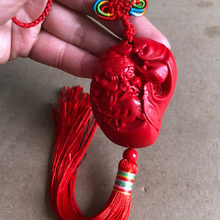 朱砂万应神挂件随身佩戴钟馗 关羽二爷太岁车饰流苏装饰腰佩礼物