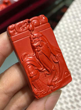 关公吊坠男士霸气款挂件招财原矿高含量武财神关羽项链本命年