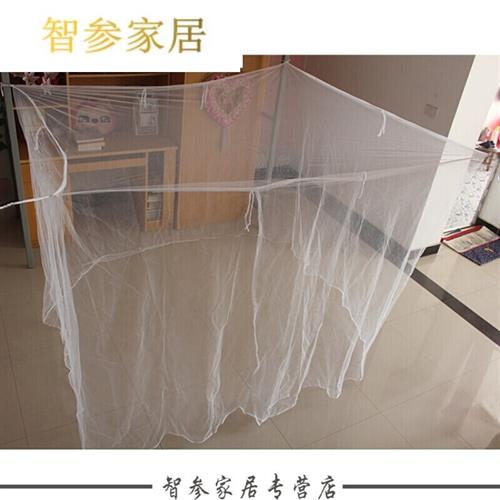 浪漫符号新款双人床1.8m床家用简约加密单门1.5m老式蚊帐普通文帐