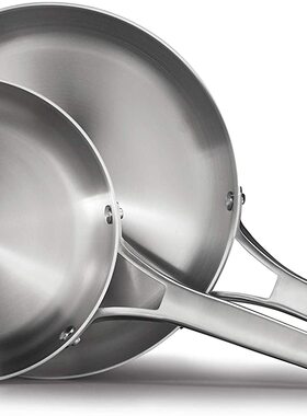 美国代购Calphalon Premier 不锈钢煎锅8英寸10英寸套装3层复合