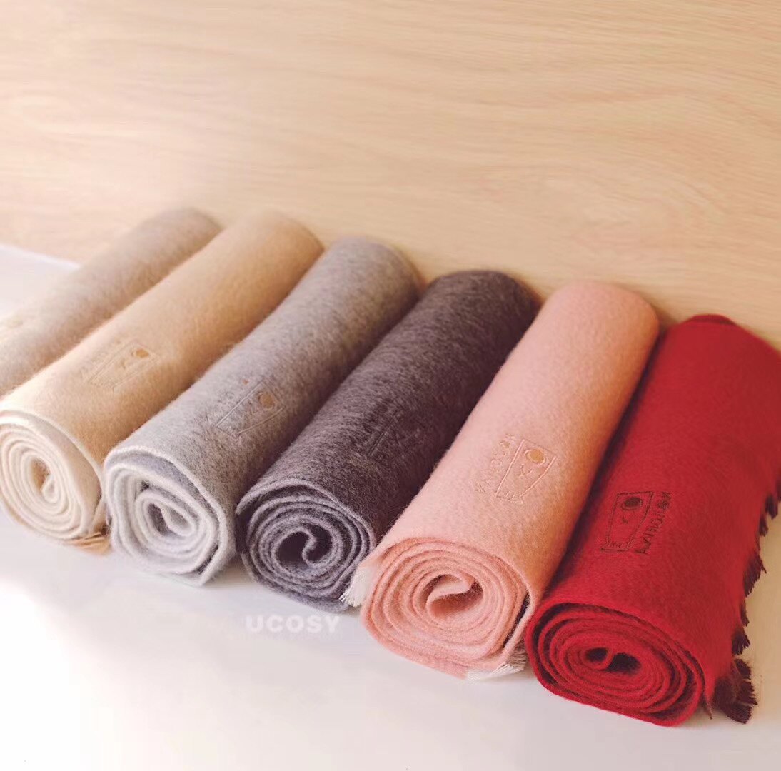 일본 NOBORIYA 100% 캐시미어 스카프 어린이의 부드럽고 따뜻한 스카프 다목적 부모-자식 성인 스카프