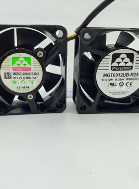 原装PROTECHNIC MGT6012UB-R25-iP68 12V 0.38A 光伏逆变防水风扇