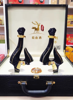 大丰鹿血酒500ml×2瓶礼盒正品鹿麟春牌盐城特产38度梅花鹿茸血酒