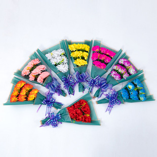 祭祀用品坟头花手捧花三五七绢花上坟花清明花扫墓祭奠花卉