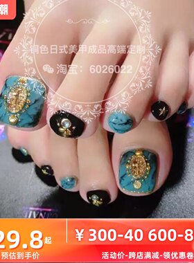 成品贴片光疗假指甲手工定制