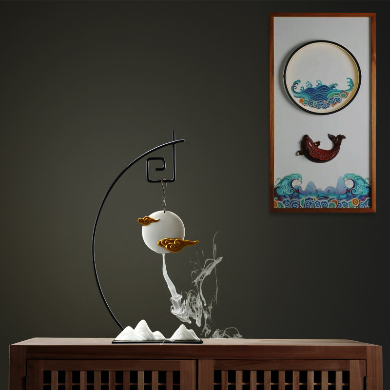 中秋礼品倒流香炉熏香家用室内沉香座创意吊式陶瓷中式檀香炉摆件,家居饰品,香薰炉,淘宝优惠券,粉丝福利购,淘宝优惠卷