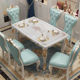 餐桌大理石餐桌椅组合豪华简欧家用小户型奢华高档实 欧式