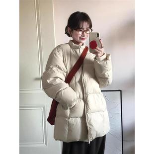 羽绒服女款中长款2025年冬季新款韩版圆领加厚白鸭绒加厚时尚外套