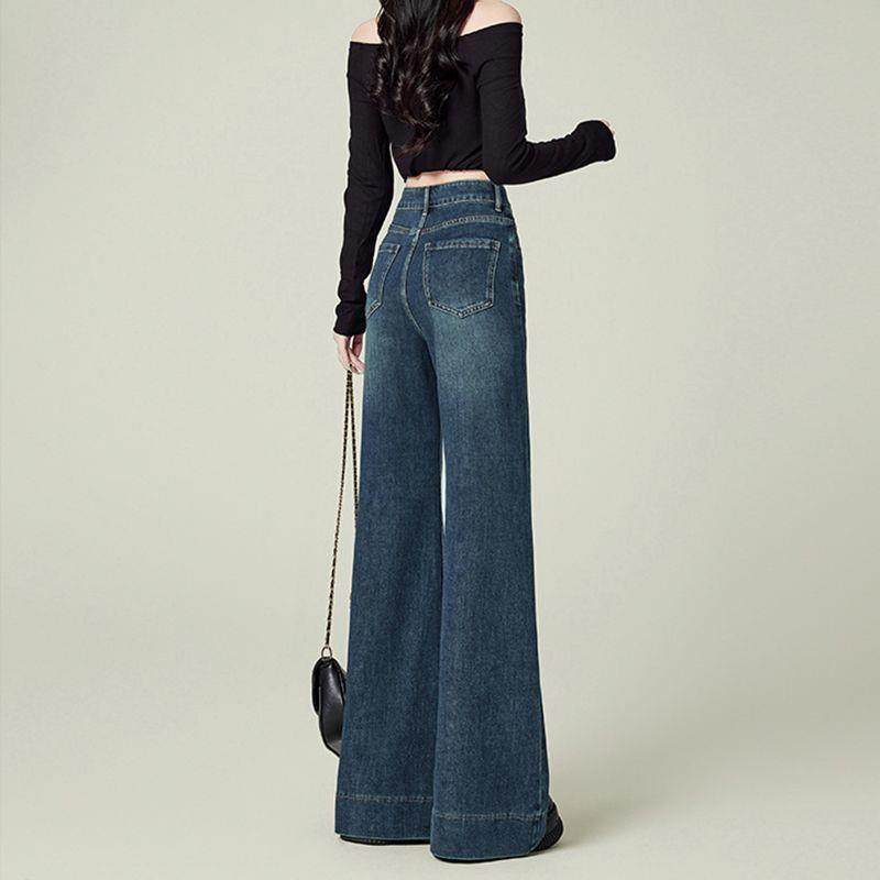 做旧大阔腿牛仔裤女秋冬新款高腰宽松显瘦百搭直筒拖地裤子ins潮,女装/女士精品,牛仔裤,淘宝优惠券,粉丝福利购,淘宝优惠卷