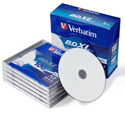 威宝 Verbatim 4x BD-R XL 100g 蓝光刻录盘 可打印光盘 单片盒装