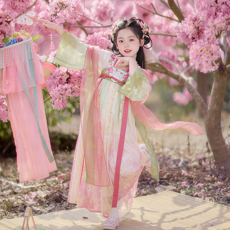 旗铂汉服女童春秋日常可穿公主裙图片