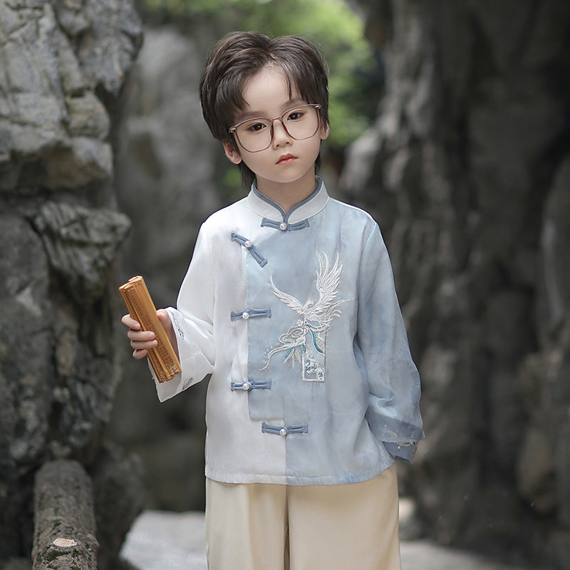 旗铂汉服男童春款儿童古风古装图片