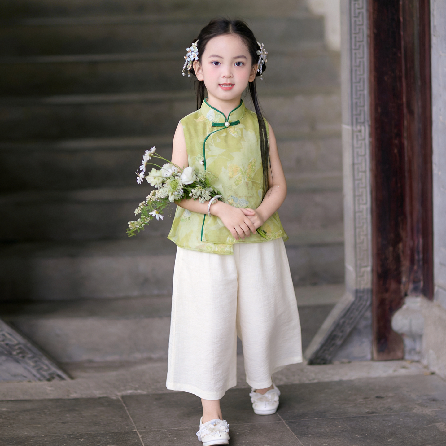 旗铂端午节女童汉服夏季薄款古装图片