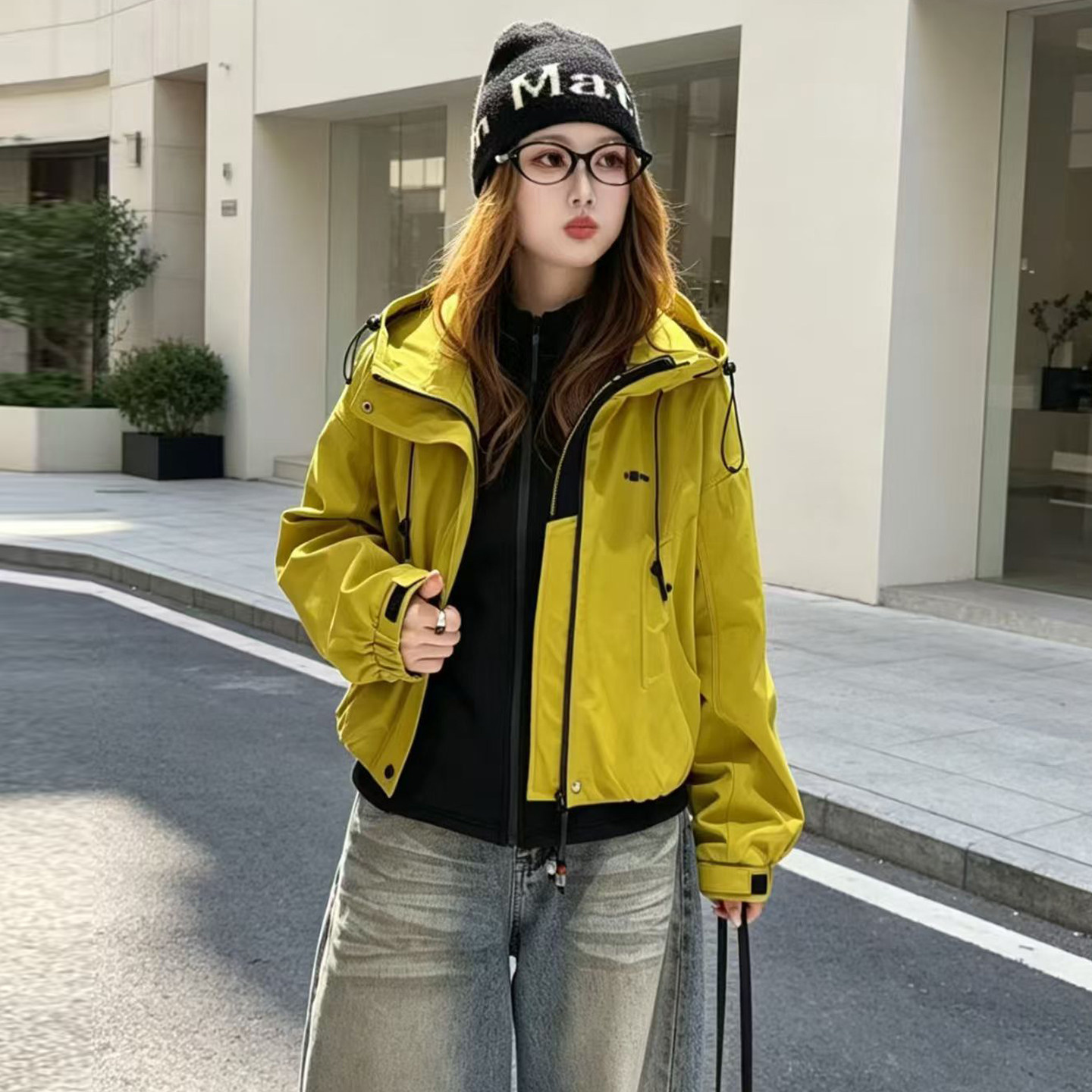 可拆卸内胆冲锋衣两件套女外套潮
