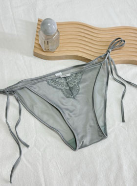 [M Z] 欧美轻奢法式绑带高级感满满缎面蕾丝系带一解就开/三角裤