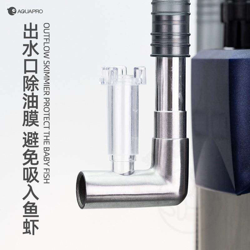 羡鱼壁挂过滤器出水口除油膜不锈钢进出水管件适配尼特利安彩滤桶