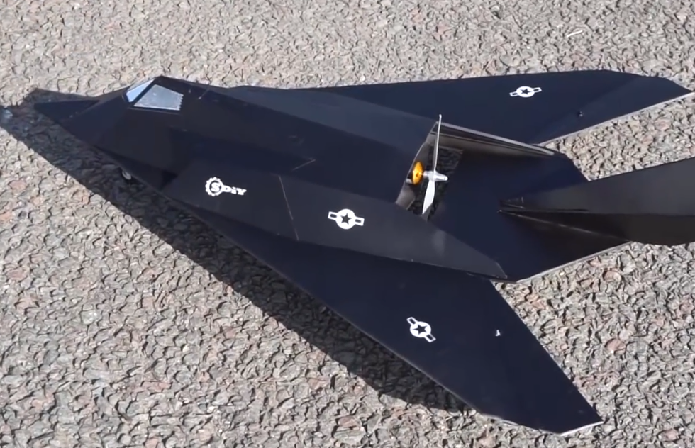 F117航模遥控飞机制作图纸带视频教程和电控配置推荐手工DIY