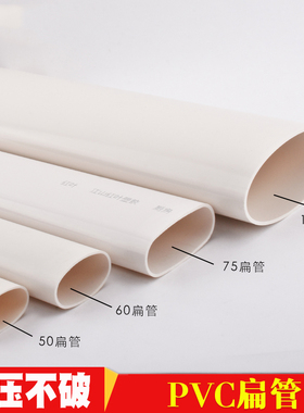 pvc50 60 75 110扁管厕所厨房阳台管道配件椭圆管地漏移位器扁管