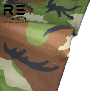 戎盛四丛迷彩210T涤纶格子布涤塔夫超薄耐磨防水PU天幕雨伞布面料