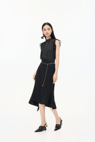 izess26夏款女装精致优雅半裙21Q38196国内代购不接受退货