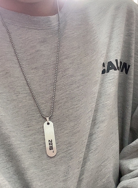 潮牌情侣创意自定义项链钛钢吊坠