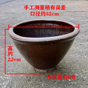 老式擂茶钵湖南尖底加高加厚手动家用辣椒捣蒜研磨器酒店厨房工具