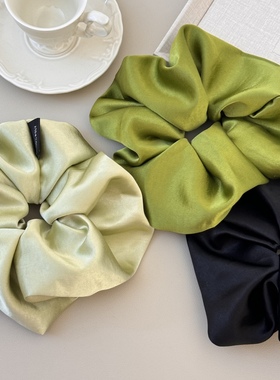 春日浪漫~ 清新绿色复古大肠发圈丸子头发绳气质时尚大肠皮筋头绳