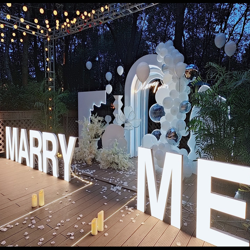 MARRYME求婚灯LOVE字母灯BABY520发光字10岁生日数字灯霓虹灯定制