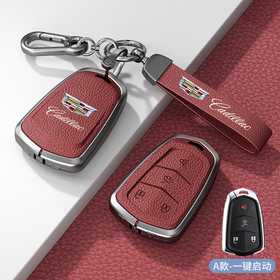适用凯迪拉克钥匙套xt5 xt6 xt4 ct5 ct6 atsl xts gt4车真皮包高