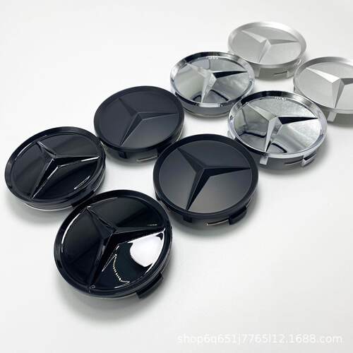适用新款奔驰轮毂盖75mm c180c200e260e300 s350 ml350车轮中心盖