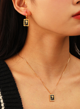 简约时尚复古锁骨链女士花朵项链