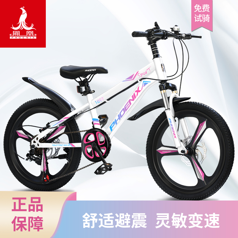 凤凰儿童自行车碟刹中大童