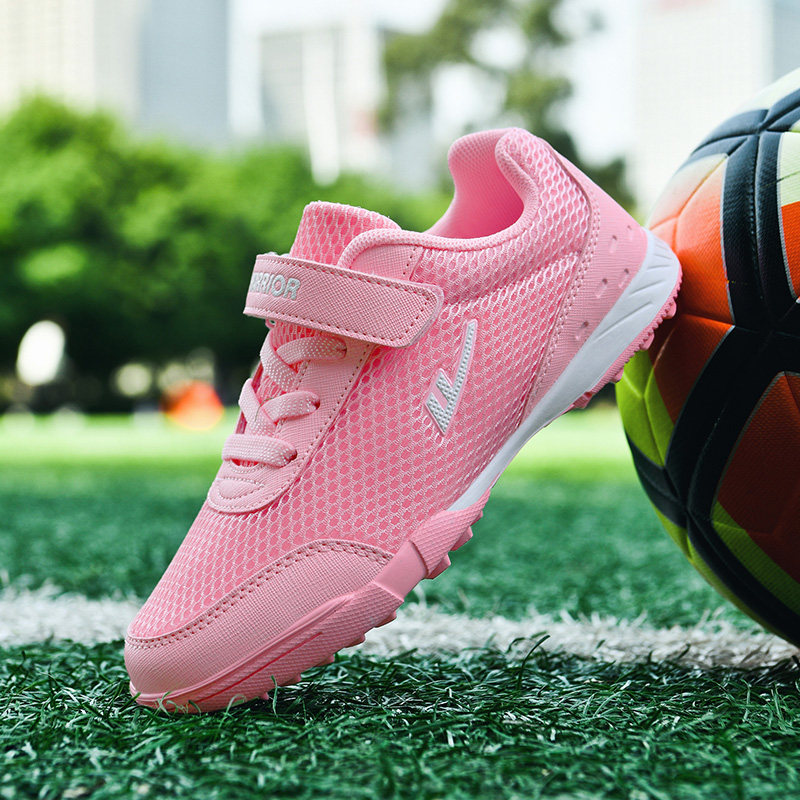 回力足球鞋儿童男童女童中小学生专用夏季透气网布鞋训练鞋TF碎钉