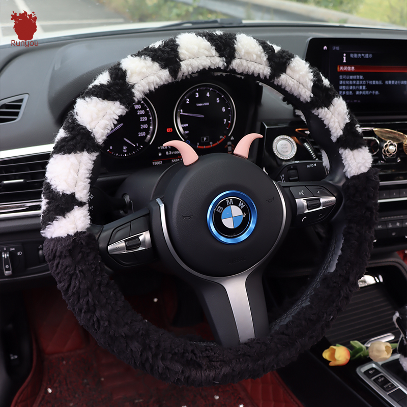 润悠四季羊羔通用方向盘套