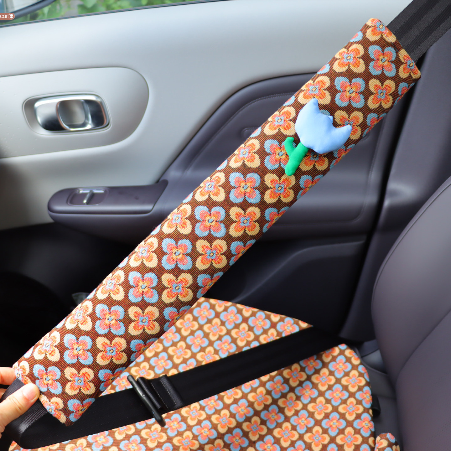 郁金香护肩套加长定制安全带套 汽车内饰用品套装,汽车用品/电子/清洗/改装,手刹套/档把套/套饰套装,淘宝优惠券,粉丝福利购,淘宝优惠卷
