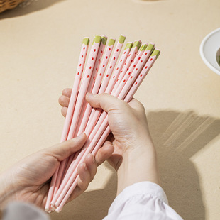 ins高颜值少女心陶瓷筷子家用食品级耐高温防霉可洗碗机筷