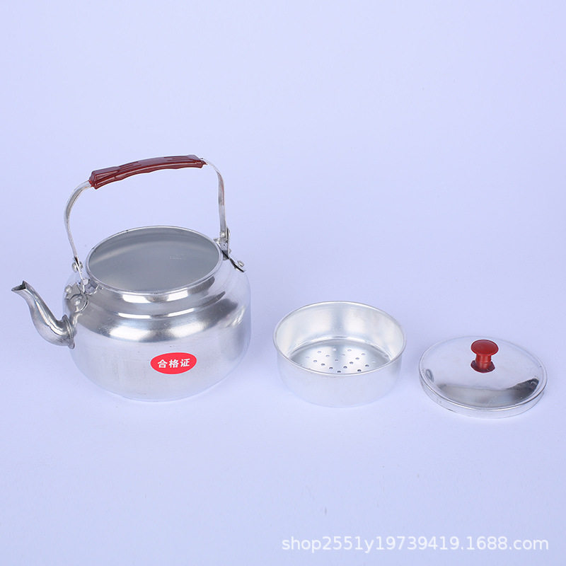 美国老式铝壶茶壶烧水壶烫酒壶泡茶壶小茶壶带过滤网饭店烧烤店用