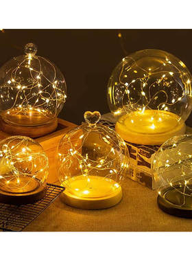 微景观桌面摆件防尘罩创意带灯