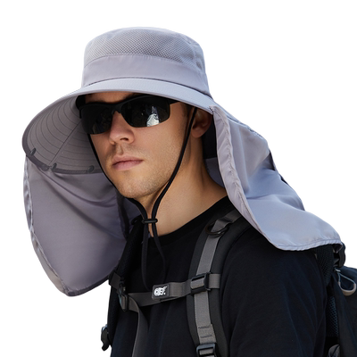 防晒帽男士夏季遮阳帽户外登山帽