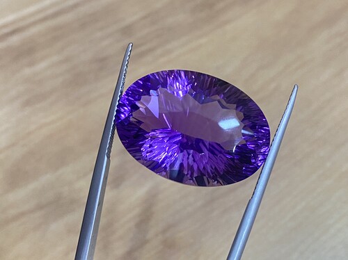 实拍乌拉圭紫水晶大裸石裸石全晶体女士戒指吊坠紫水晶裸石可定制