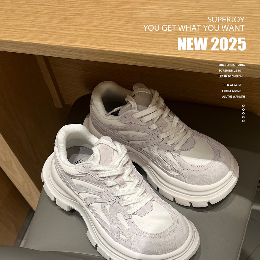 喜乐XILE 秋冬新款轻便休闲增高厚底松糕鞋老爹鞋