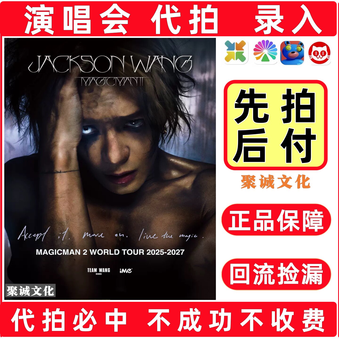 2026王嘉尔演唱会门票代拍代抢许嵩薛之谦周深徐良周杰伦大麦抢票图片