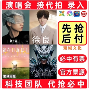 徐良演唱会门票代拍周杰伦代抢周深许嵩汪苏泷孙燕姿大麦抢票必中