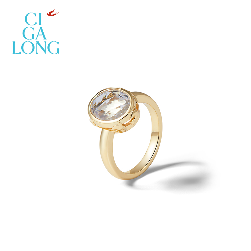 CIGALONG龙梓嘉镜湖飞燕白水晶项链耳钉戒指新品系列新中式珠宝