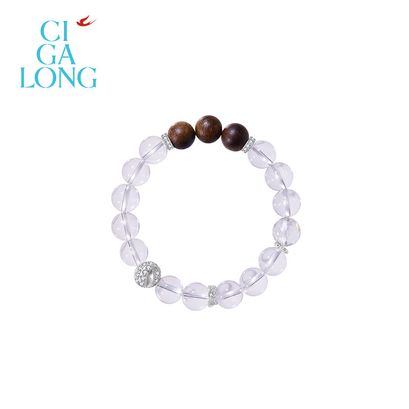 CIGALONG龙梓嘉烟岚尽白水晶手串珠落玉盘新中式珠宝新年礼物,珠宝/钻石/翡翠,手饰,淘宝优惠券,粉丝福利购,淘宝优惠卷