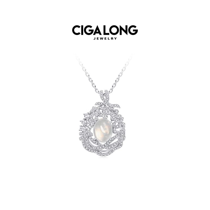 CIGALONG锦瑟花篮篮欧泊吊坠