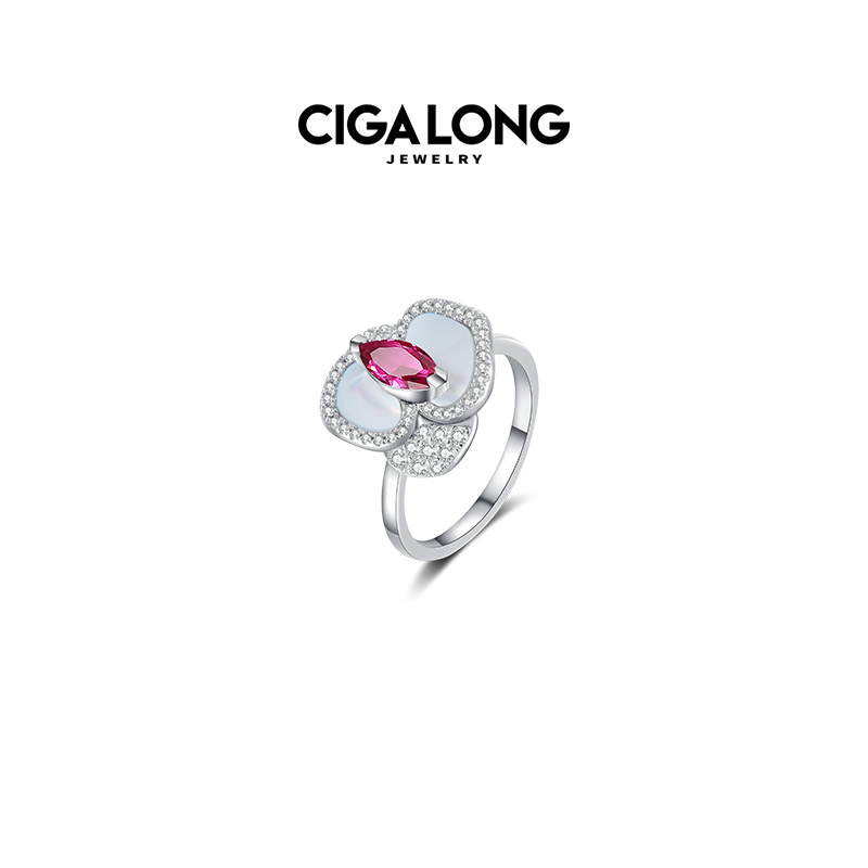 CIGALONGs925银碧玺戒指