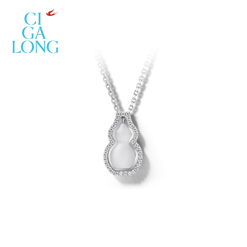 CIGALONG龙梓嘉葫芦宝瓶和田玉项链耳钉新品系列新中式珠宝礼物